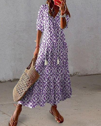 Ava™ | Robe Boho Élégante avec Couverture du Ventre