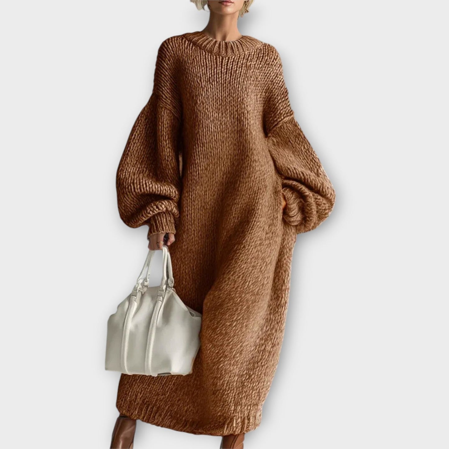 Robe Maxi en Tricot Oversize Confortable