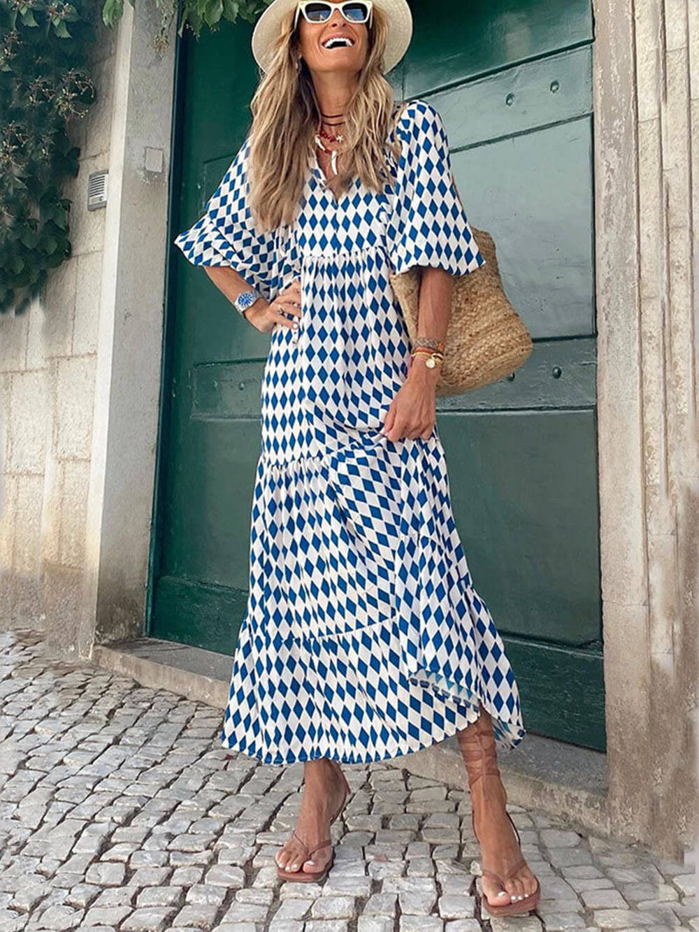 Robe Maxi Imprimée Bohémienne
