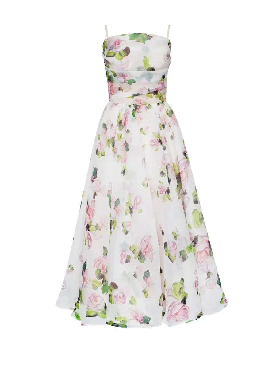 Emilia | Robe Élégante Sans Manches Imprimée