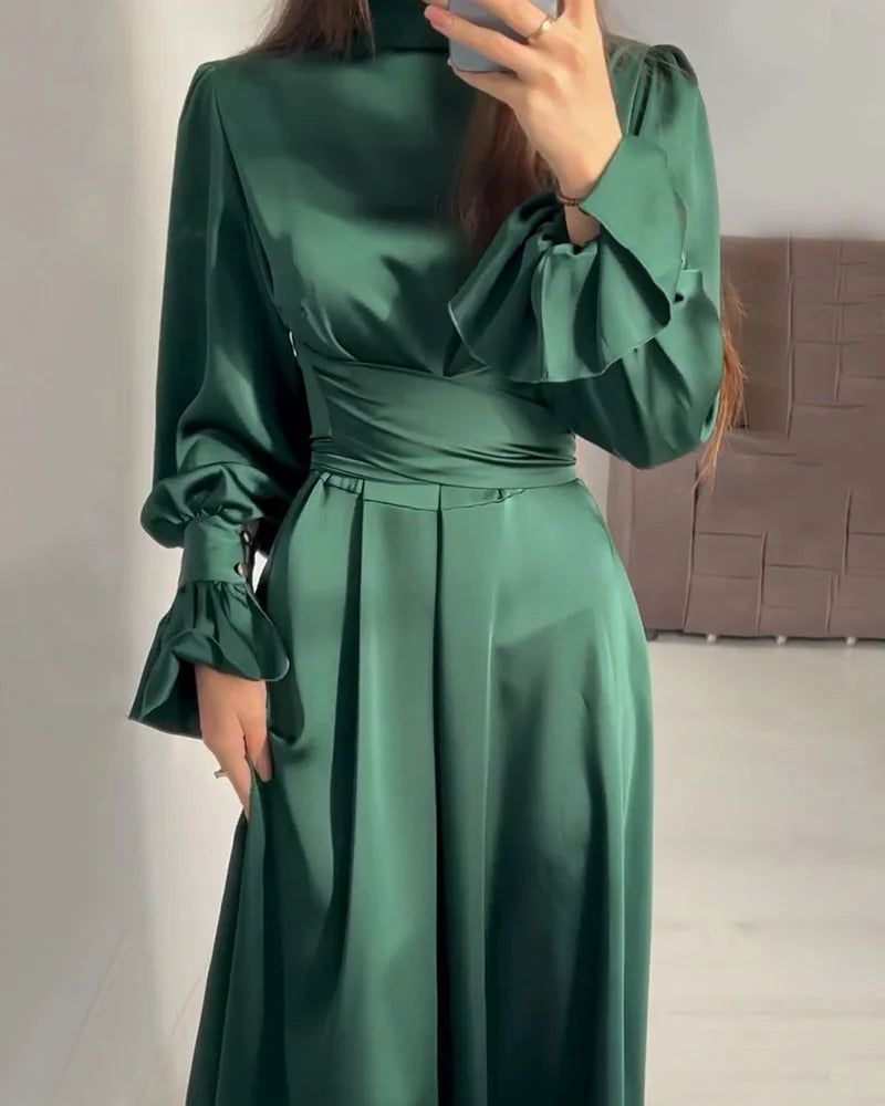 ItalianFrost - Robe Maxi en Satin