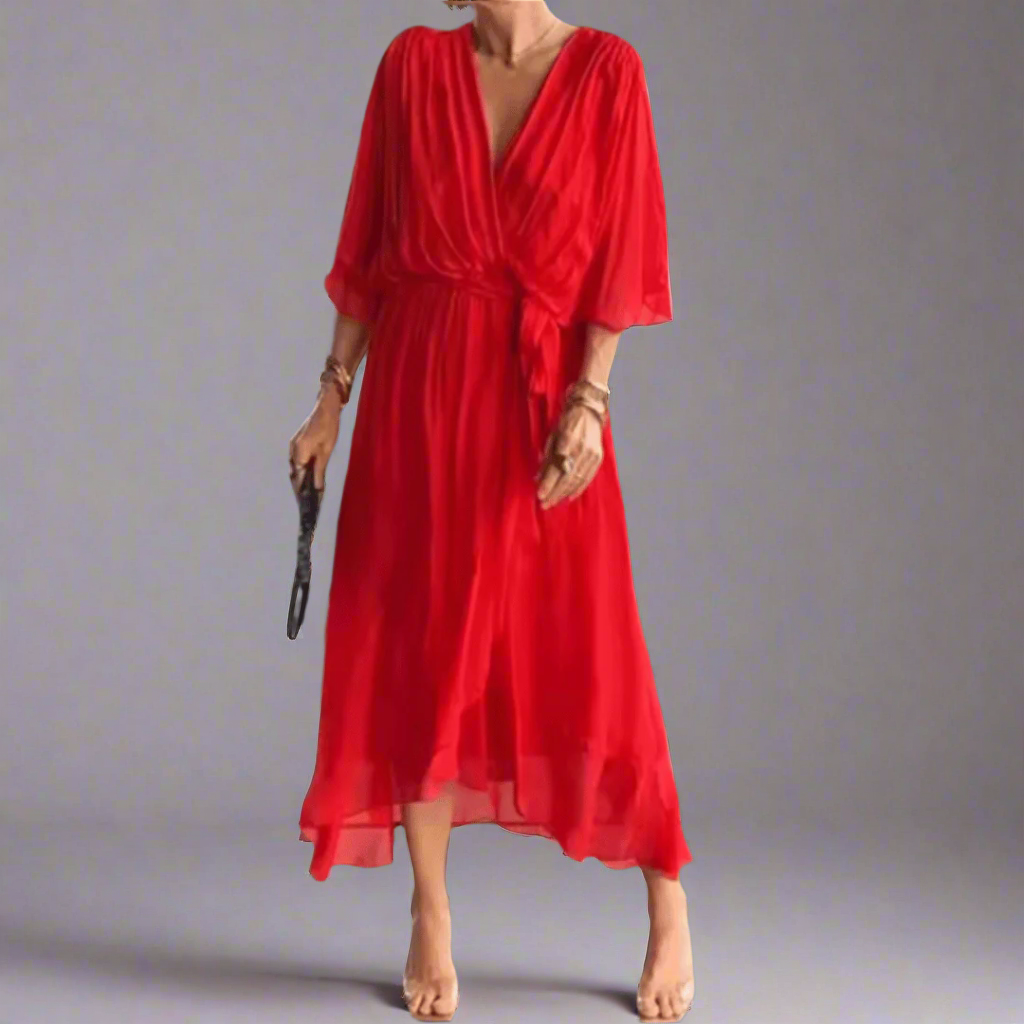 Dorselinde | Robe Maxi Élégante avec Décolleté Féminin