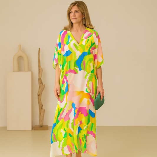 Camille - Robe Abstraite Vibrante