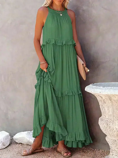 Landry - Robe sans manches avec volants chics