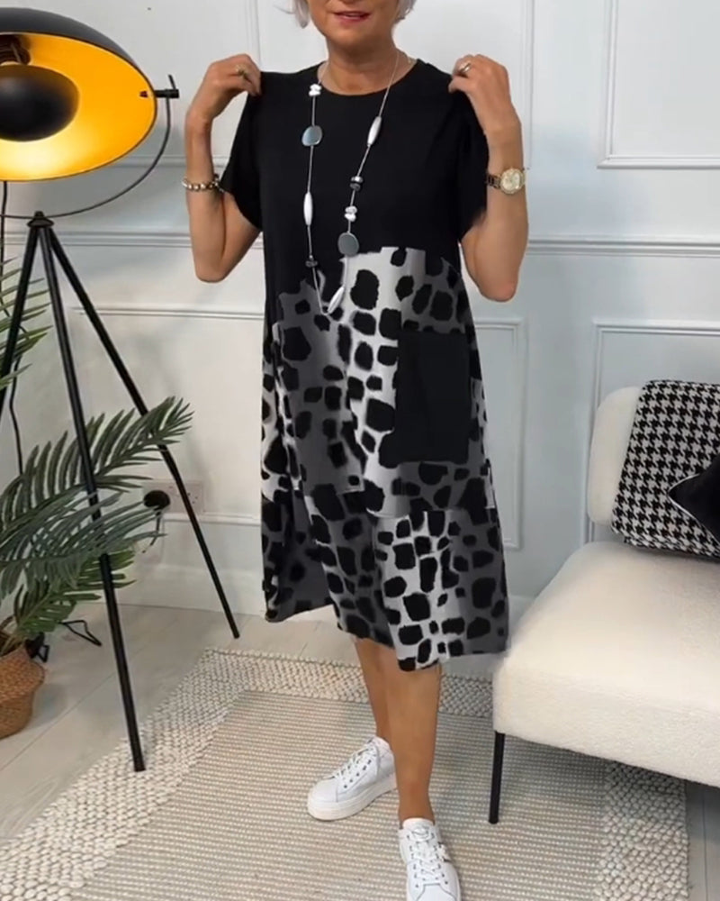 Olivia | Robe Casual Imprimée avec Poches