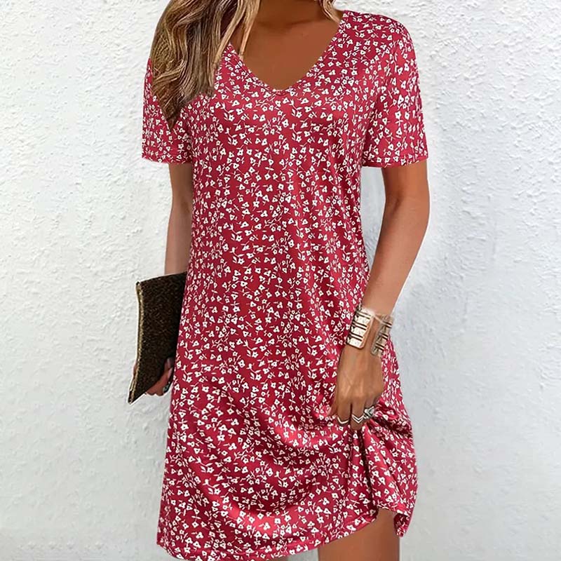 Rachel | Robe Courte Décontractée avec Décolleté en V