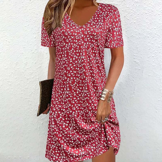 Rachel | Robe Courte Décontractée avec Décolleté en V