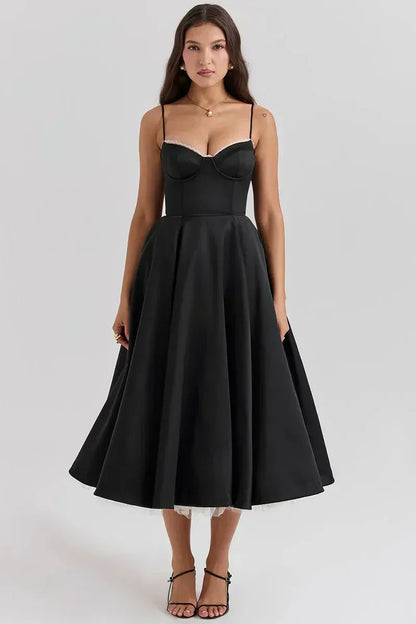 Minerva - Robe Princesse de Luxe à Bretelles Spaghetti