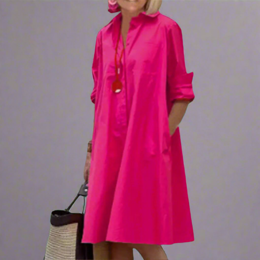 Indigo - Chemise Robe à Manches Longues pour Femmes