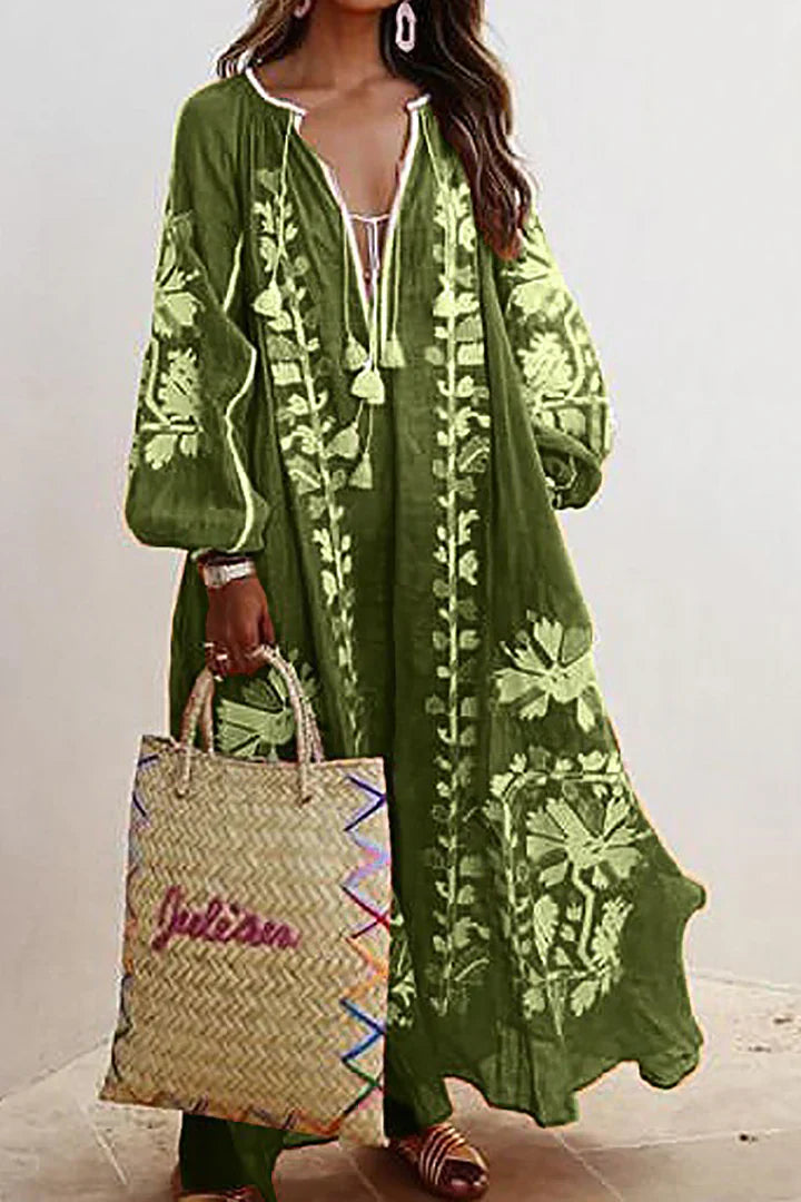 Nelia - Robe Bohémienne Florale d'Été Breezy
