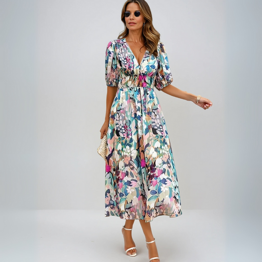 Flore - Robe Élégante avec Motif Floral