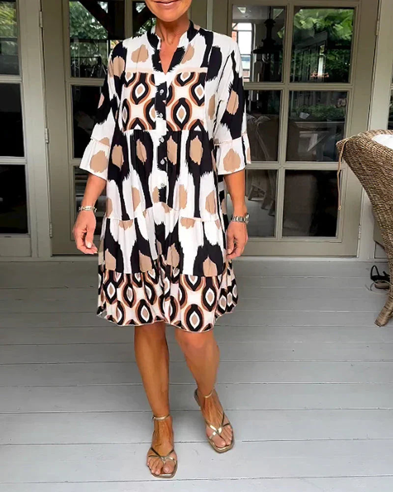Talia - Robe Midi Imprimée