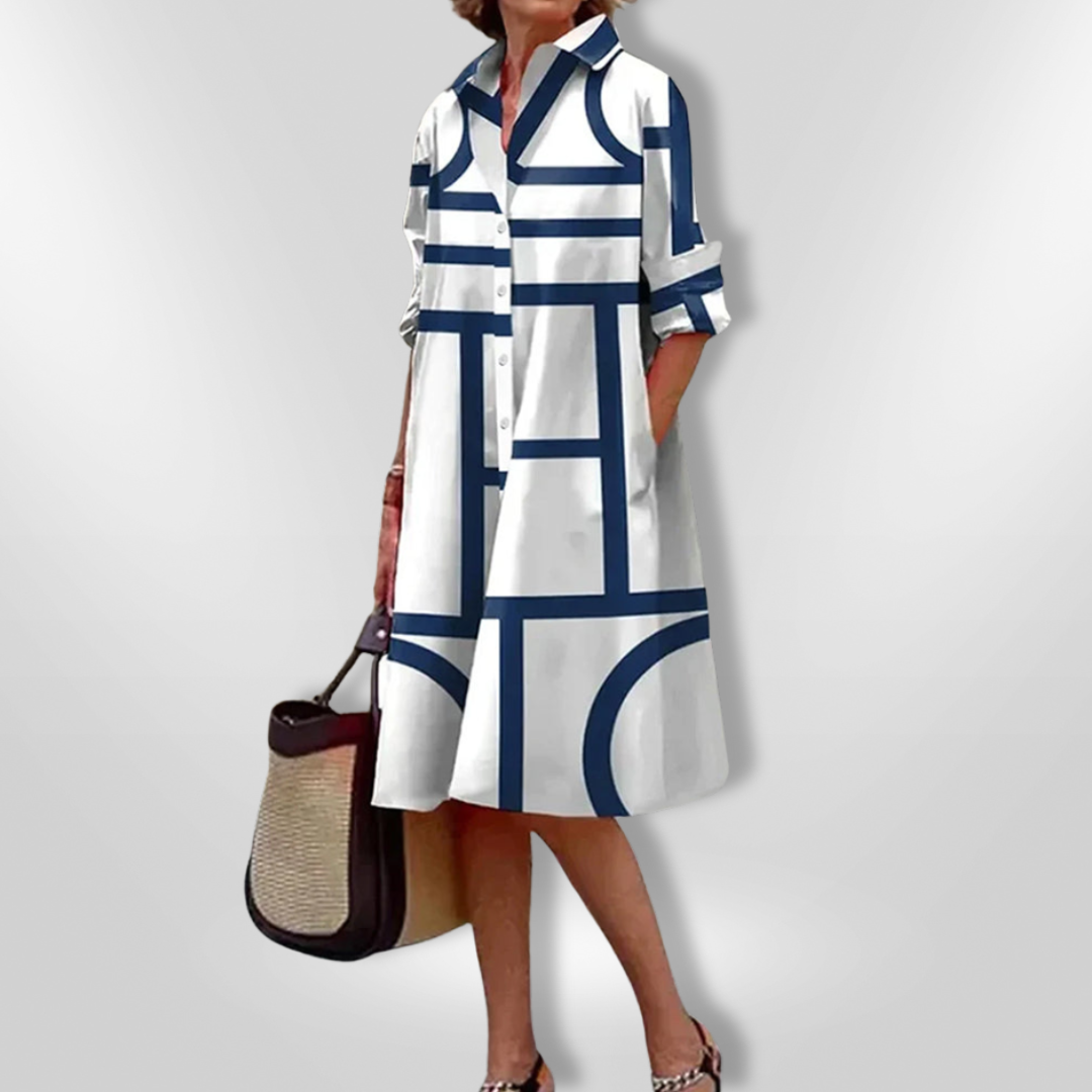 Sydney | Robe Moderne à Imprimé Géométrique