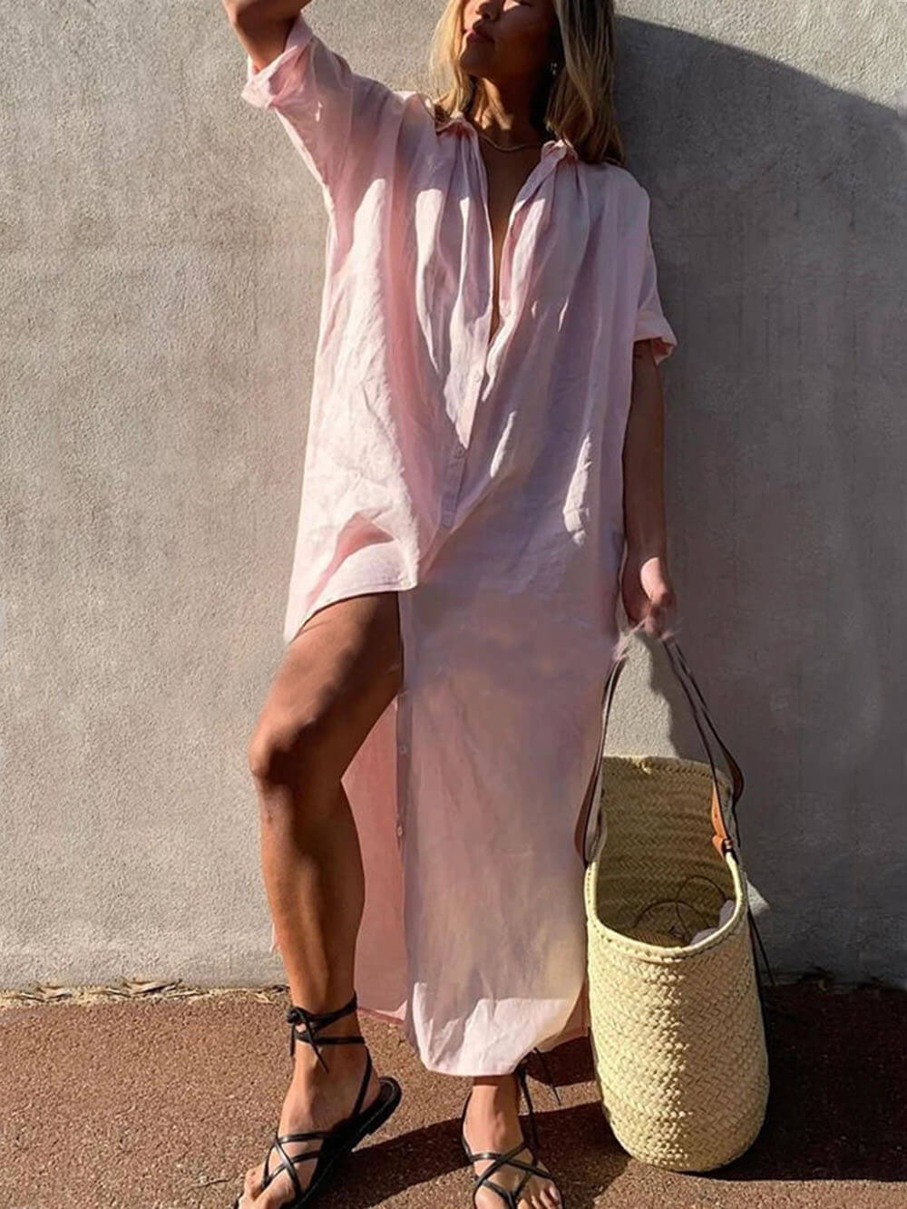 Robe Chemise Maxi Concept Simple