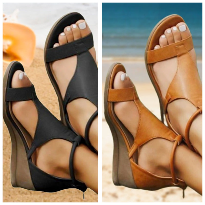 Anne – Sandales en cuir orthopédique à talon
