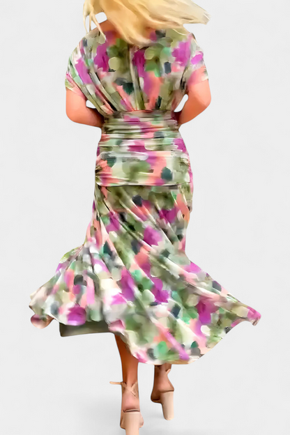 Florendra™ | Robe Longue Fleurie à Col V