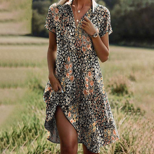Marissa | Robe Décontractée Fleurie avec Décolleté en V
