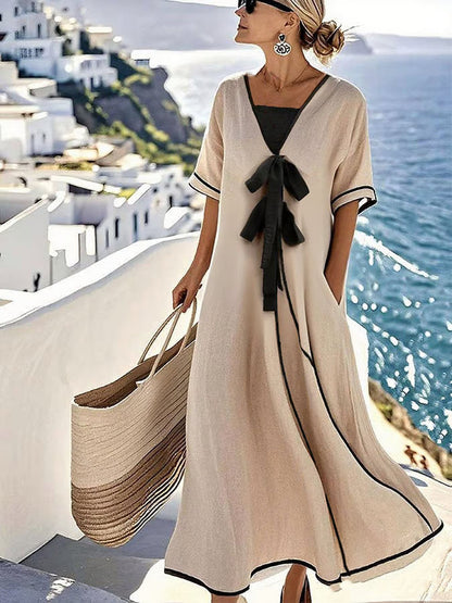 Robe en lin douce et décontractée