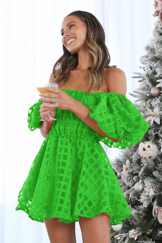 Evie - Robe Mini avec Manches Bouffantes