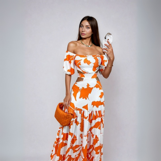 Stella | Robe Longue et Ajustée, Fait Main