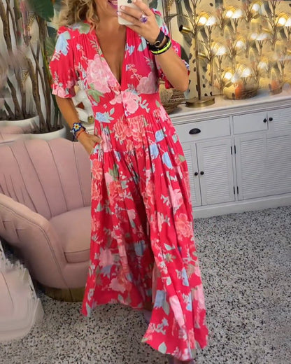 MARGIT - ROBE FLORALE D'ÉTÉ