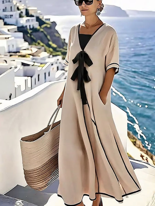 Robe en lin douce et décontractée