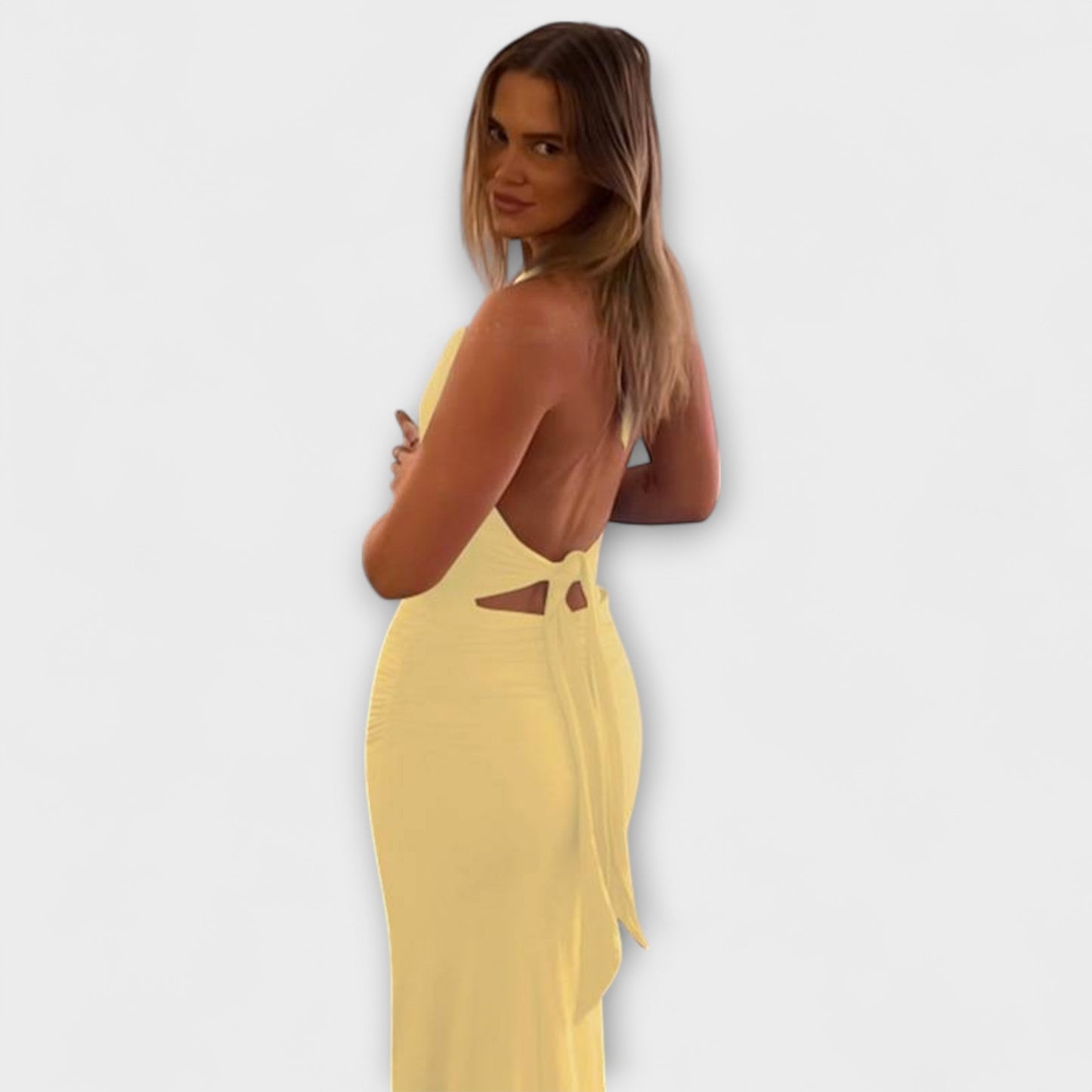 Robe de Soirée Halter Sans Dos Raffinée