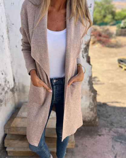 EIGONA - VESTE DE CARDIGAN CASUAL AVEC REVER