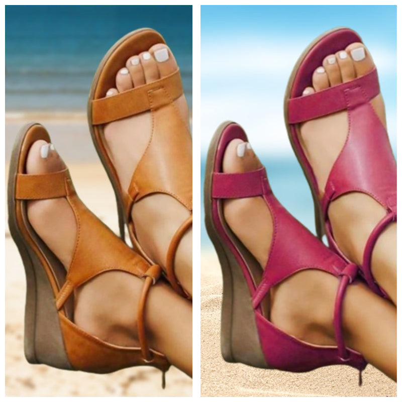 Anne – Sandales orthopédiques en cuir avec talon