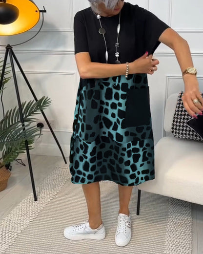 Olivia | Robe Casual Imprimée avec Poches