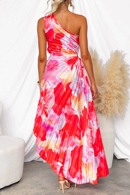 Kacie - Robe Maxi Plissée d'Été