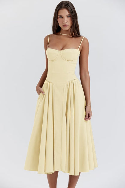 Elara | Robe à bretelles avec corset