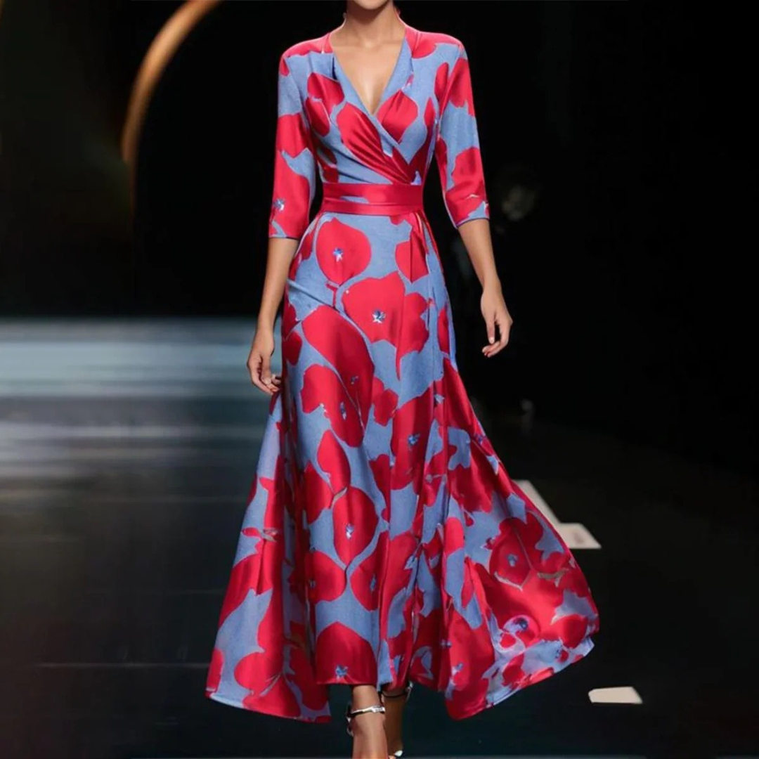 Yuna - Robe croisée à imprimé floral