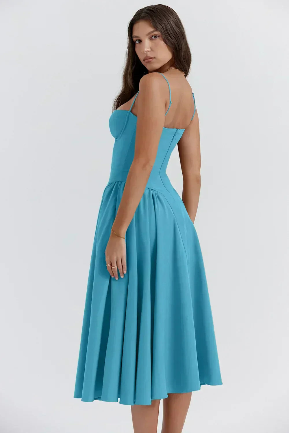 Elara | Robe à bretelles avec corset