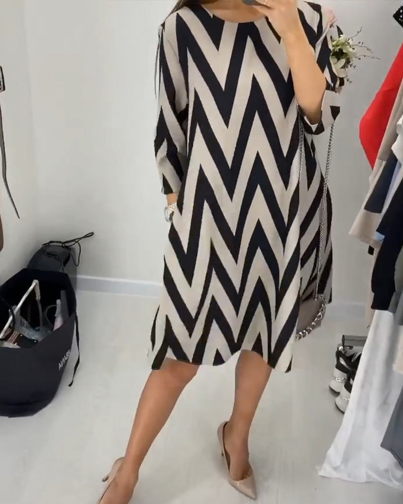 Lovenza - Robe Midi Zigzag
