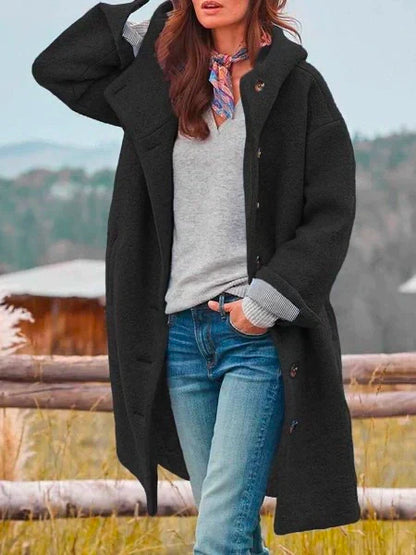 Jacinthe - Manteau Élégant à Manches Longues avec Boutons