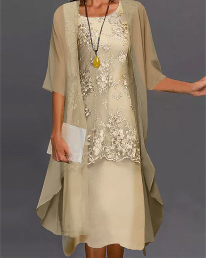 Emma - Élégant robe en georgette deux pièces