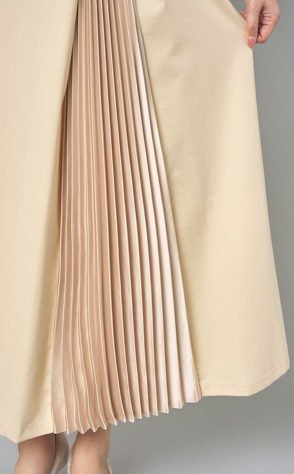 Robe en Tricot avec Plis Latéraux