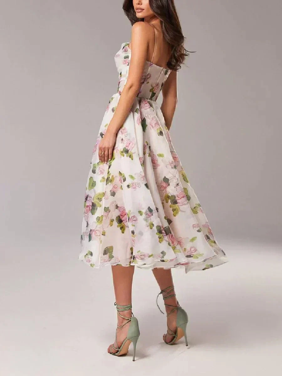 Emilia | Robe Élégante Sans Manches Imprimée