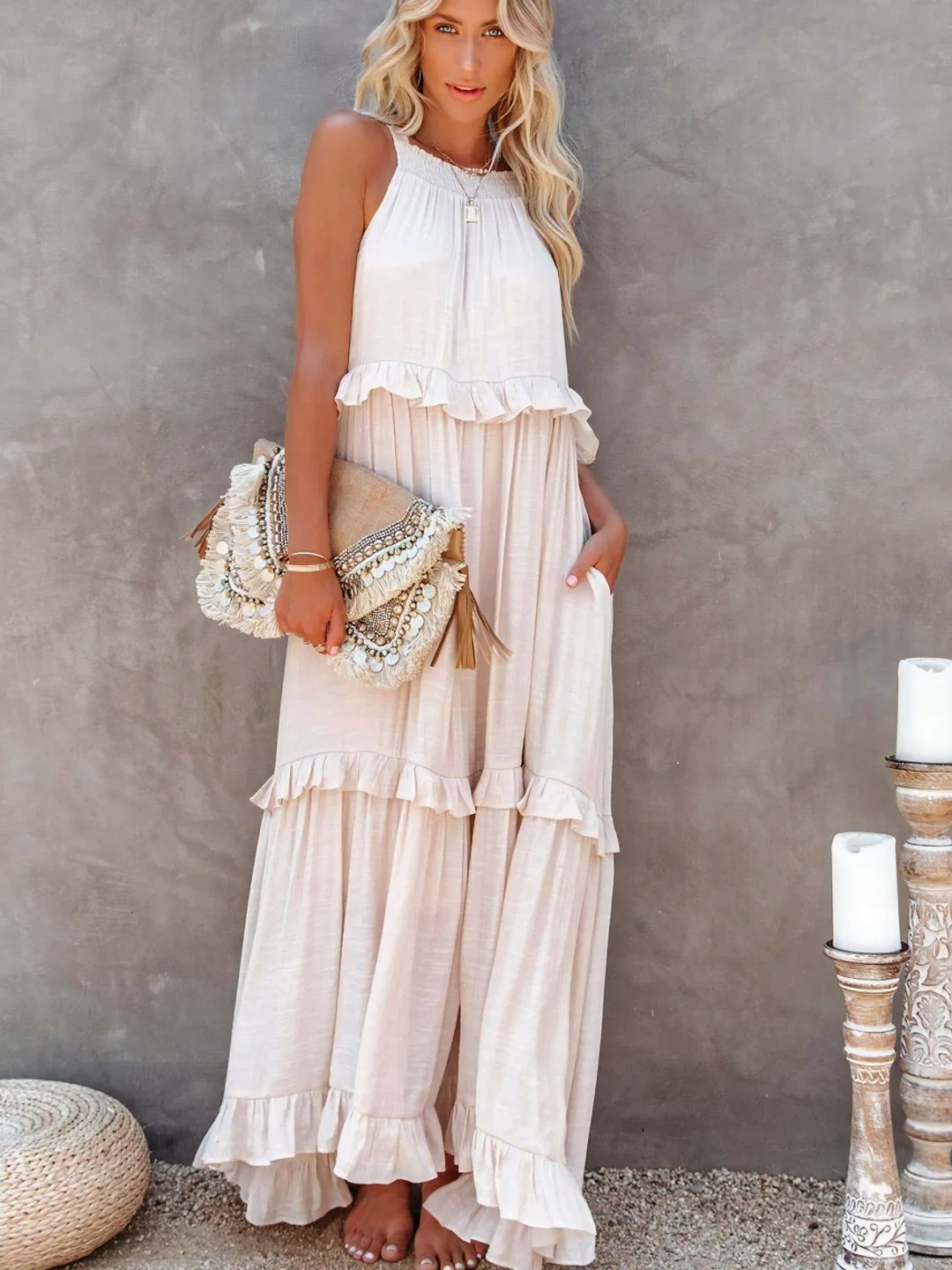 Mabel | Robe Maxi Ruffle Breeze
