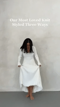 Sara - Nouvelle Robe Midi en Tricot