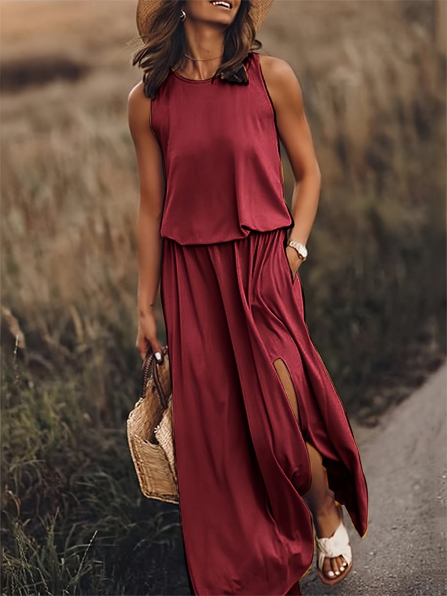 Edna - Robe maxi boho en modal au style élégant