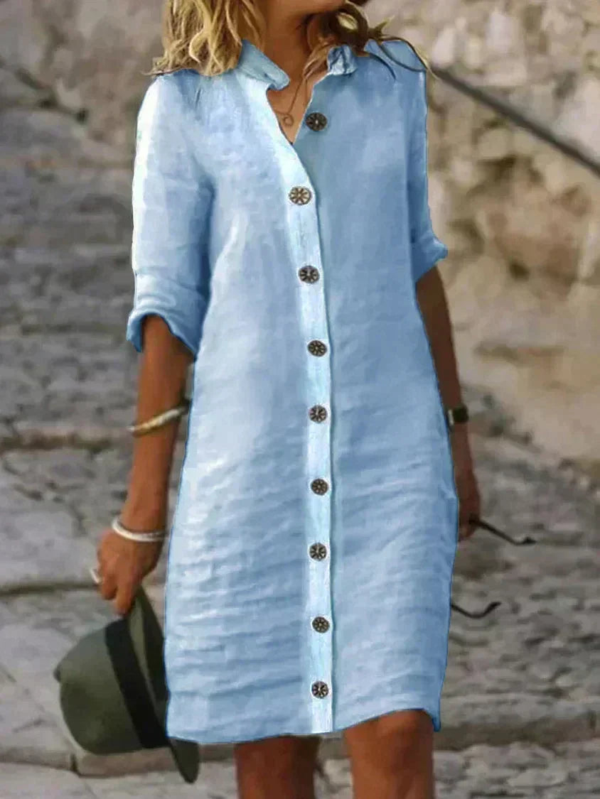Loes - Robe Midi Classique d'Été