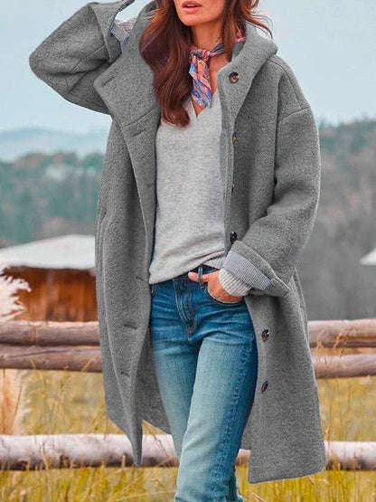 Jacinthe - Manteau Élégant à Manches Longues avec Boutons
