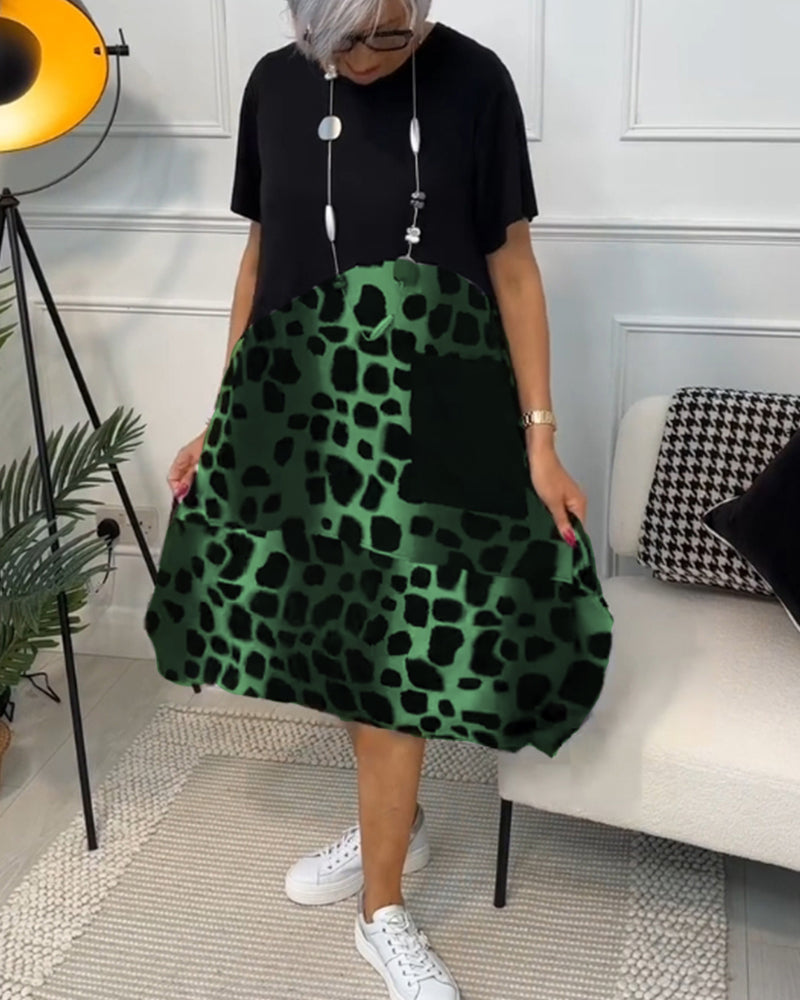 Olivia | Robe Casual Imprimée avec Poches