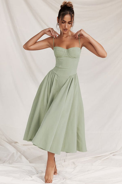 Elara | Robe à bretelles avec corset