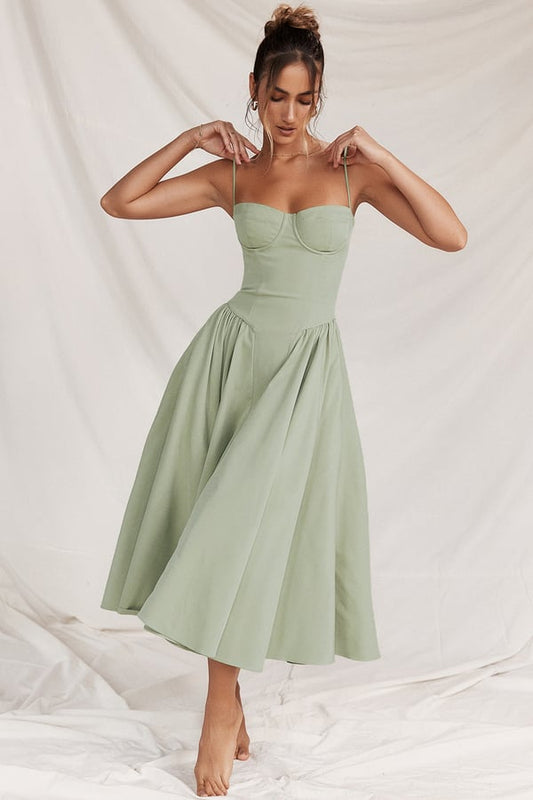 Elara | Robe à bretelles avec corset