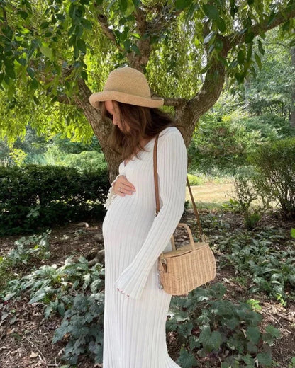 Sara - Nouvelle Robe Midi en Tricot