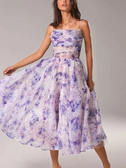 Emilia | Robe Élégante Sans Manches Imprimée