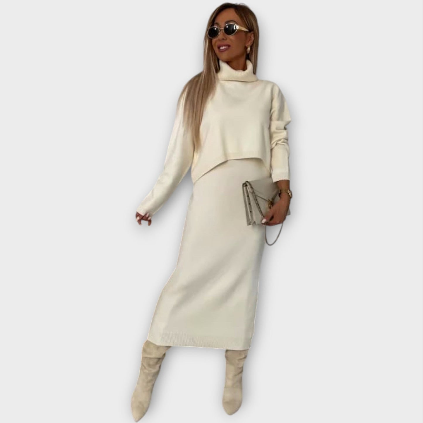 Ensemble Pull et Jupe Luxe Tricot